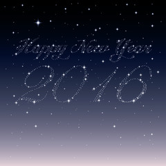 Happy New Year 2016 created from stars