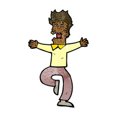 cartoon terrified man