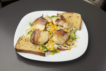 grilled bacon meal