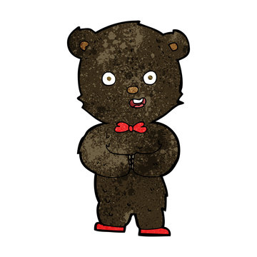 cartoon teddy black bear