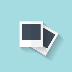 Flat photo frame web icon