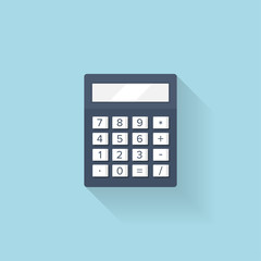 Flat calculator icon