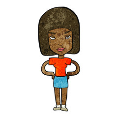cartoon annoyed woman