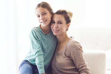 Mom with pre teen daughter