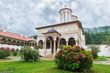 Fototapeta na wymiar Horezu monastery in town of Horezu, Romania