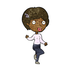 cartoon surprised woman