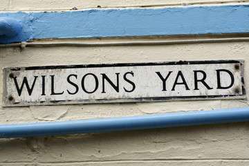 Wilsons Yard street sign