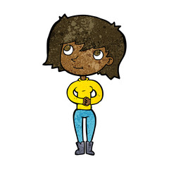 cartoon friendly woman