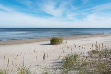 Empty Baltic sea coast.