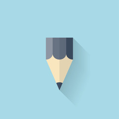 Flat web internet icon. Pencill.