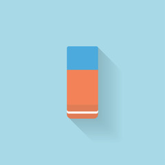 Flat web internet icon. Eraser.