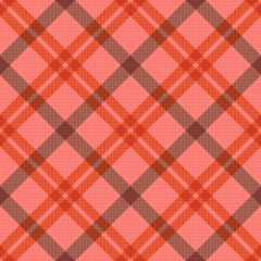 Seamless tartan diagonal pattern in pink and red