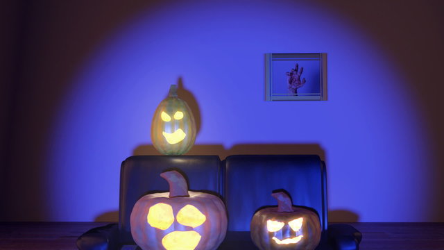 halloween k&uuml;rbisse schauen fern