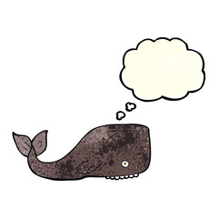 cartoon whale with thought bubble