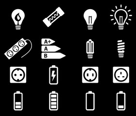 Electricity simply icons