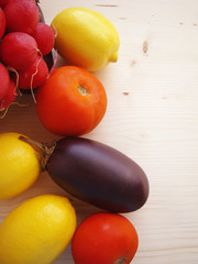 Fresh farmers market fruit and vegetable