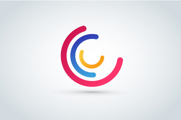 C letter vector icon template