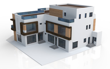 3d render of modern house