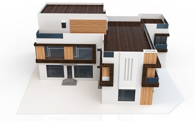 3d render of modern house