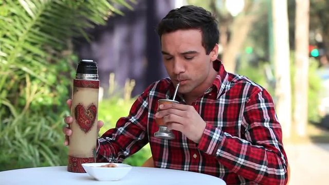 Man drinking mate