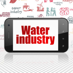 Industry concept: Smartphone with Water Industry on display