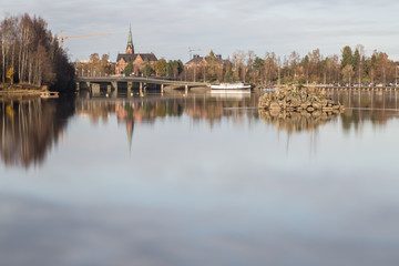 Fototapeta na wymiar The Umeå River in Sweden