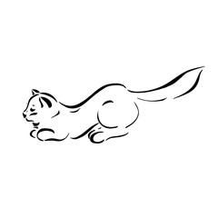 Figure cats black lines