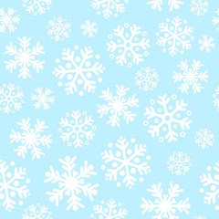 Abstract blue christmas seamless pattern background
