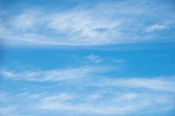 Blue sky background with soft white clouds