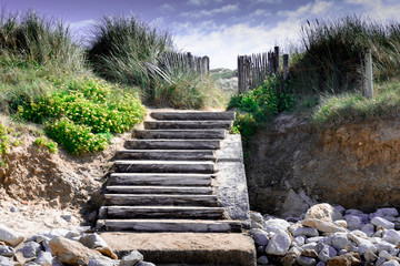 stairs on the beach
