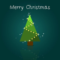 Decoration holiday christmas tree vector