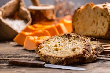 Homemade pumpkin bread
