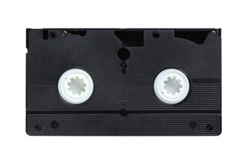 Videocassette isolated on a white