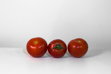 tomatoes on a white background