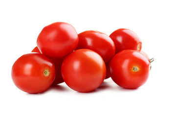 Fresh red tomatoes isolated on white