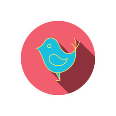 Bird with beak icon. Social media concept sign.