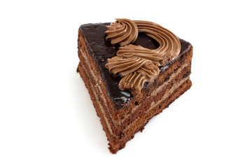 Slice of chocolate cake