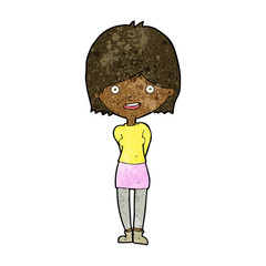 cartoon friendly woman