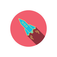Startup business icon. Rocket sign.