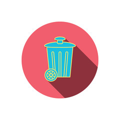 Recycle bin icon. Trash container sign.