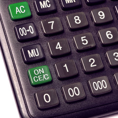 Calculator isolated on white background