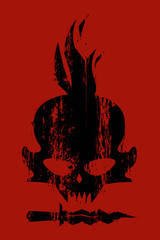 Concept design vector , black skull
