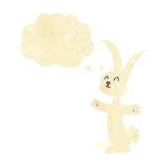 cartoon rabbit with thought bubble