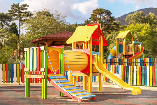 Children playground in park