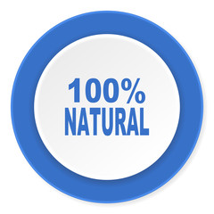 natural blue circle 3d modern design flat icon on white background