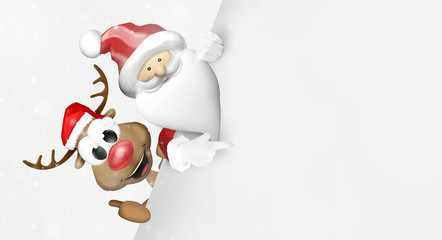 happy reindeer santa claus © wetzkaz