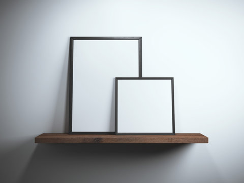Two blank picture frames 