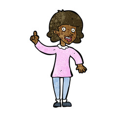 cartoon woman with idea