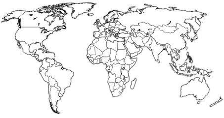Fototapeta na wymiar actual world map