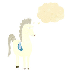 cartoon horse with thought bubble